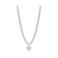 Lipsy Silver Satin Heart Short Pendant Necklace