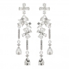 Lipsy Silver Vintage Crystal Long Drop Earrings