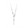 Lipsy Silver Vintage Floral Y Drop Necklace