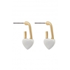 Lipsy Two Tone Heart Earrings