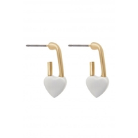 Lipsy Two Tone Heart Earrings