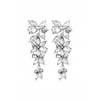 Mood Crystal Flower Chandelier Drop Earrings