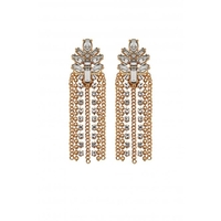 Mood Gold Crystal Chain Drop Earrings
