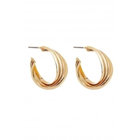 Mood Gold Large Open Twist Hoop Earrings