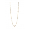 Mood Gold Pearl Station Chain Rope Necklace