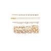 Mood Gold Plated Crystal And Pearl Oval Hair Slides - Pack of 4