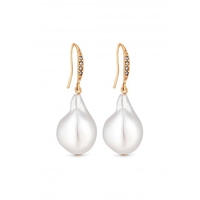Mood Gold Plated Crystal Baroque Drop Earrings