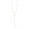 Mood Gold Plated Crystal Fine Baguette Y Necklace
