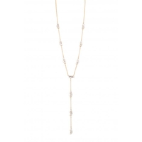 Mood Gold Plated Crystal Fine Baguette Y Necklace