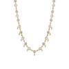 Mood Gold Plated Crystal Floral Droplet Necklace