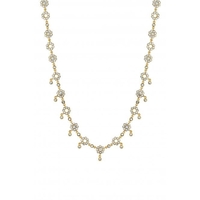Mood Gold Plated Crystal Floral Droplet Necklace