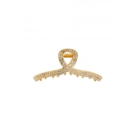 Mood Gold Plated Crystal Statement Twist Bulldog Hair Clip