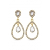 Mood Gold Plated Crystal Tear Drop Earrings