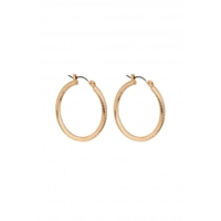 Mood Gold Plated Diamond Cut Hoop Earrings