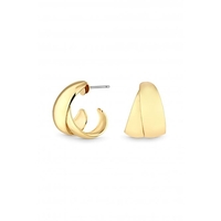 Mood Gold Plated Double Hoop Earrings