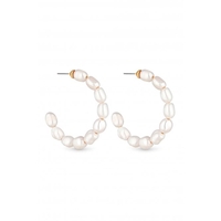 Mood Gold Plated Fresh Water Pearl Baroque Large Earrings