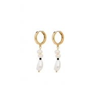 Mood Gold Plated Freshwater Pearl Nugget Drop Earrings