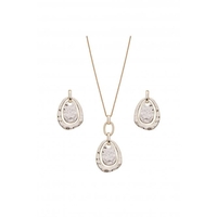 Mood Gold Plated Hammered Polished Long Pendant Necklace