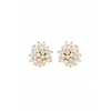 Mood Gold Plated Large Mutli Pearl Cluster Stud Earrings