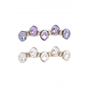 Mood Gold Plated Mixed Freshwater Pearl 2 Pack Hair Slides