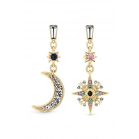 Mood Gold Plated Multi Coloured Celestial Drop Earrings