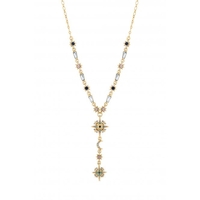 Mood Gold Plated Multi Coloured Fine Celestial Y Necklace
