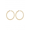 Mood Gold Plated Popcorn Round Hoop Earring