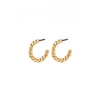 Mood Gold Plated Rope Twist Chunky Hoop Earrings