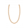 Mood Gold Plated Sand Blast And Polished Bead Necklace