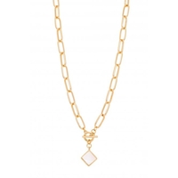 Mood Gold Plated Square Mop Chain Neckalce