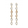 Mood Gold Plated Tonal Golden Crystal Hand Cut Earrings