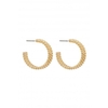 Mood Gold Polished Chunky Plait Hoop Earrings