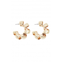 Mood Gold Polished Chunky Ribbon Twist Hoop Earrings