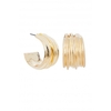 Mood Gold Polished Chunky Wire Hoop Earrings
