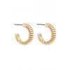 Mood Gold Polished Mini Tube Hoop Earrings