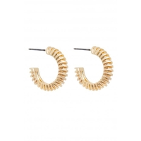 Mood Gold Polished Mini Tube Hoop Earrings