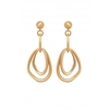 Mood Gold Satin Organic Multi Link Forward Facing Drop Earrings