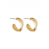 Mood Gold Satin Twist Hoop Earrings