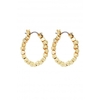 Mood Gold Sparkle Cube Mini Hoop Earrings