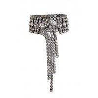 Mood Hematite Crystal Statement Diamante Chain Bracelet