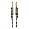 Mood Jet Diamante And Crystal Chandelier Earrings