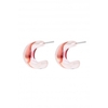 Mood Pink Tapered Resin Hoop