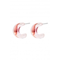 Mood Pink Tapered Resin Hoop