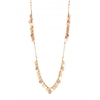 Mood Rose Gold Multi Fialgree And Sandblas Disc Long Necklace