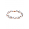Mood Rose Gold Plated Crystal And Pearl Floral Bracelet