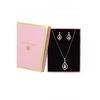 Mood Rose Gold Plated Crystal Peardrop Pendant Necklace - Gift Boxed