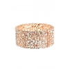 Mood Rose Gold Plated Crystal Stretch Cuff Bracelet
