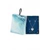 Mood Silver Crystal Celestial Heart Charm Pendant And Earring Set - Gift Boxed