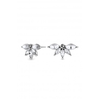 Mood Silver Floral Stud Earring