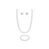 Mood Silver Plated Cream Pearl 3 Piece Set